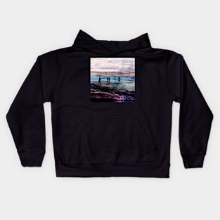 Evening at the beach Kids Hoodie